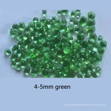 Perles en verre de couleur verte pour la décoration